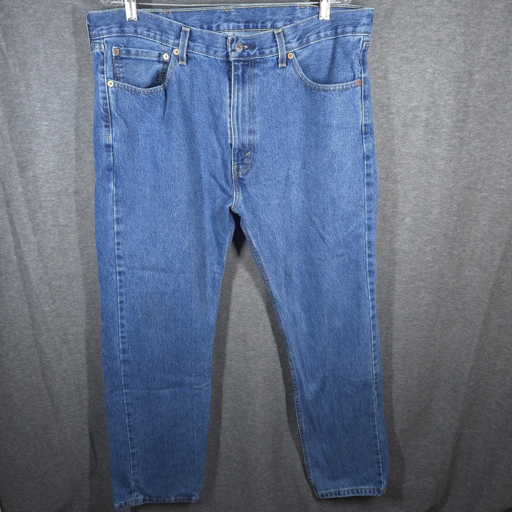 Levis 505 Regular Fit Jeans Mens 38x32 Medium‎ Wash Straight Leg Denim